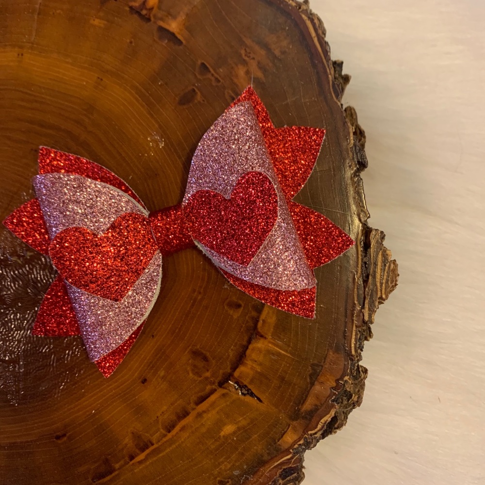 Valentine’s Day hair bow